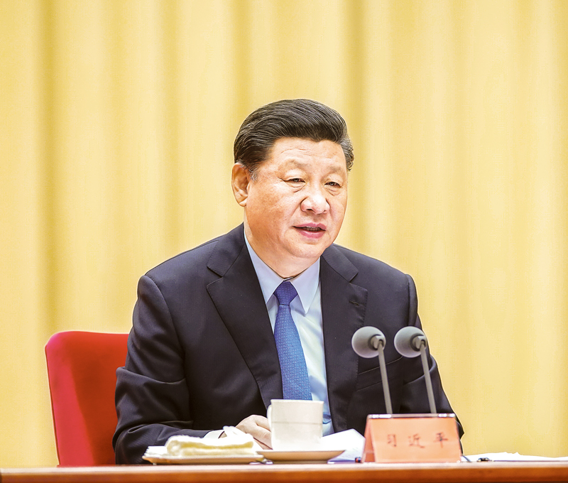 2019年5月31日，“不忘初心、牢記使命”主題教育工作會(huì)議在北京召開(kāi)。中共中央總書(shū)記、國(guó)家主席、中央軍委主席習(xí)近平出席會(huì)議并發(fā)表重要講話。 新華社記者 鞠鵬/攝